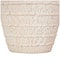 Cream Ceramic Textured Vase Set with Handles &#x26; Terra Cotta Accents
